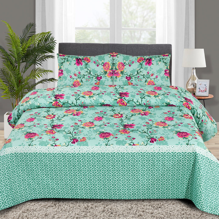 Gul Ahmed – King Cotton Bed Sheet Set 3 Pcs (Design BZF – 312)