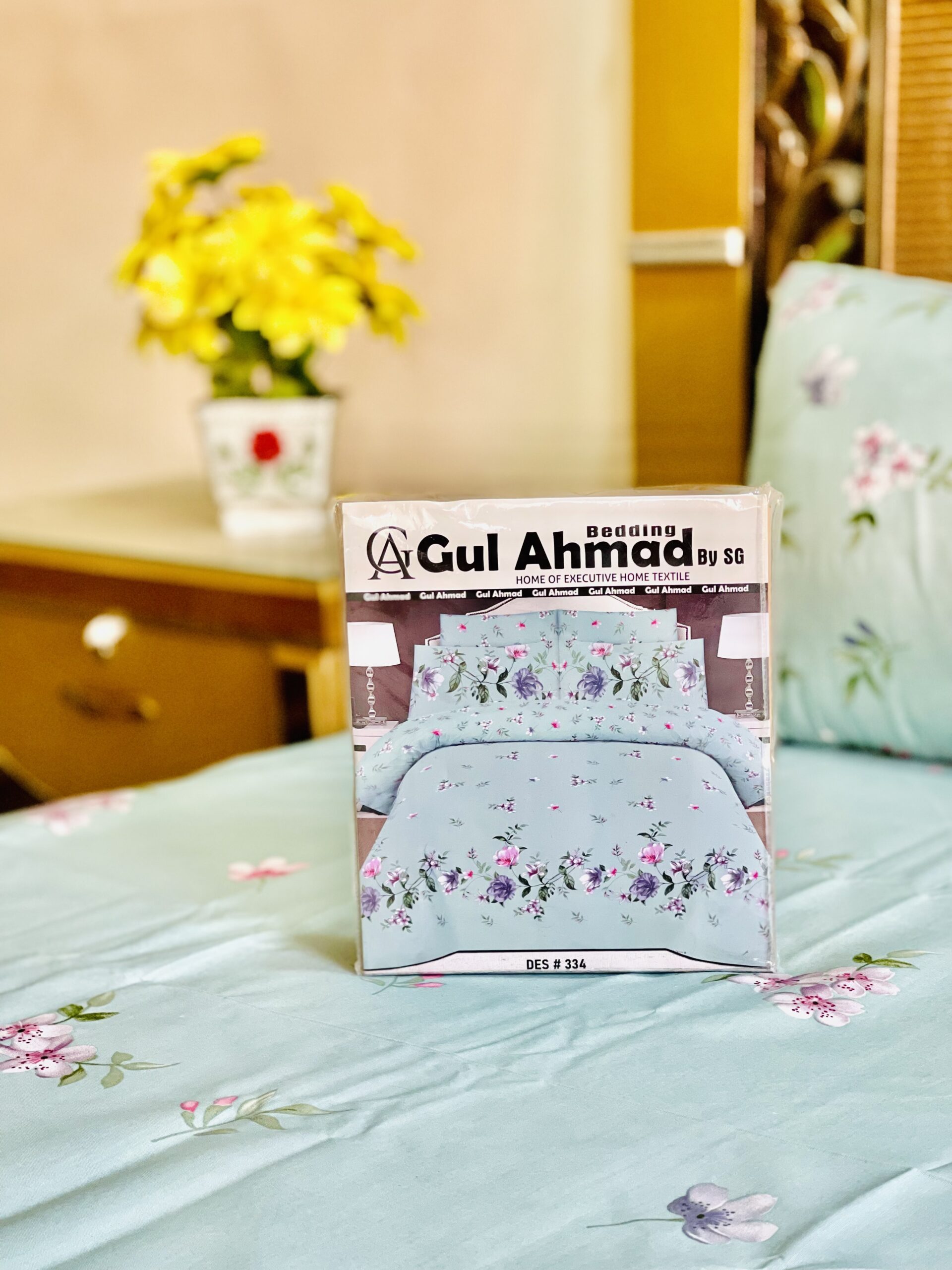 Gul Ahmed – King Cotton Bed Sheet Set 3 Pcs (Design BZF – 286)