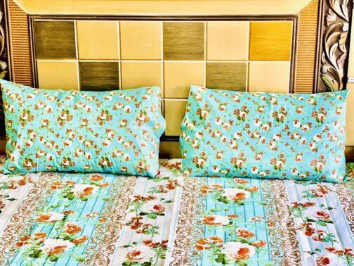 Gul Ahmed - King Cotton Bed Sheet Set 3 Pcs (Design BZF - 283) - Image 4