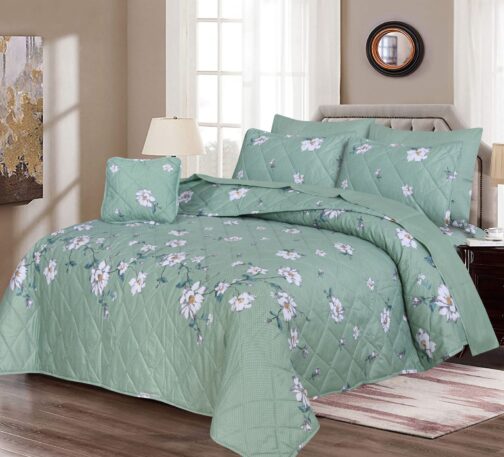 King Size Cotton Comforter Set (7 Pcs) {Design SJC - 1127}