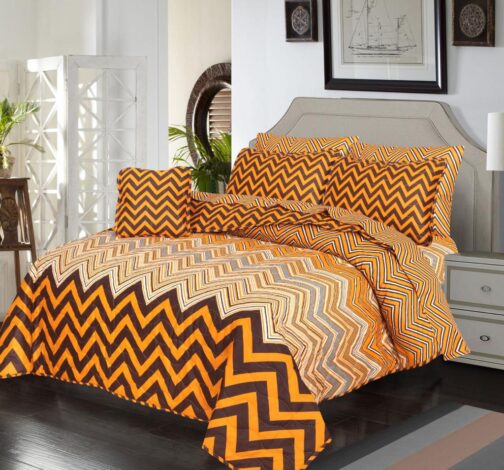 King Size Cotton Comforter Set (7 Pcs) {Design SJC - 1106}