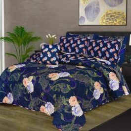 King Size Cotton Comforter Set (7 Pcs) {Design SJC – 1105}
