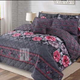 King Size Cotton Comforter Set (7 Pcs) {Design SJC – 1104}