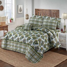 King Size Cotton Comforter Set (7 Pcs) {Design SJC – 1101}