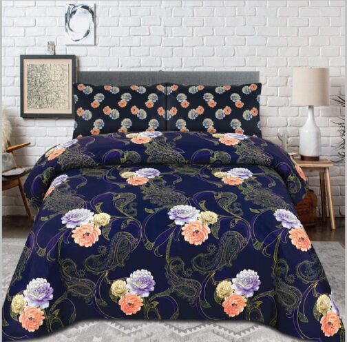 Gul Ahmed - King Cotton Bed Sheet Set 3 Pcs (Design BZF - 331)