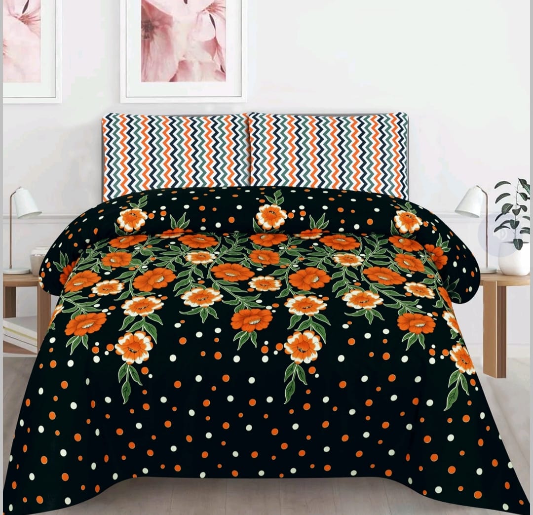 Gul Ahmed – King Cotton Bed Sheet Set 3 Pcs (Design BZF – 330)