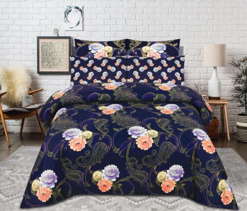 KHADDI - King Cotton Bed Sheet Set 3 Pcs (Design BZF - 339)