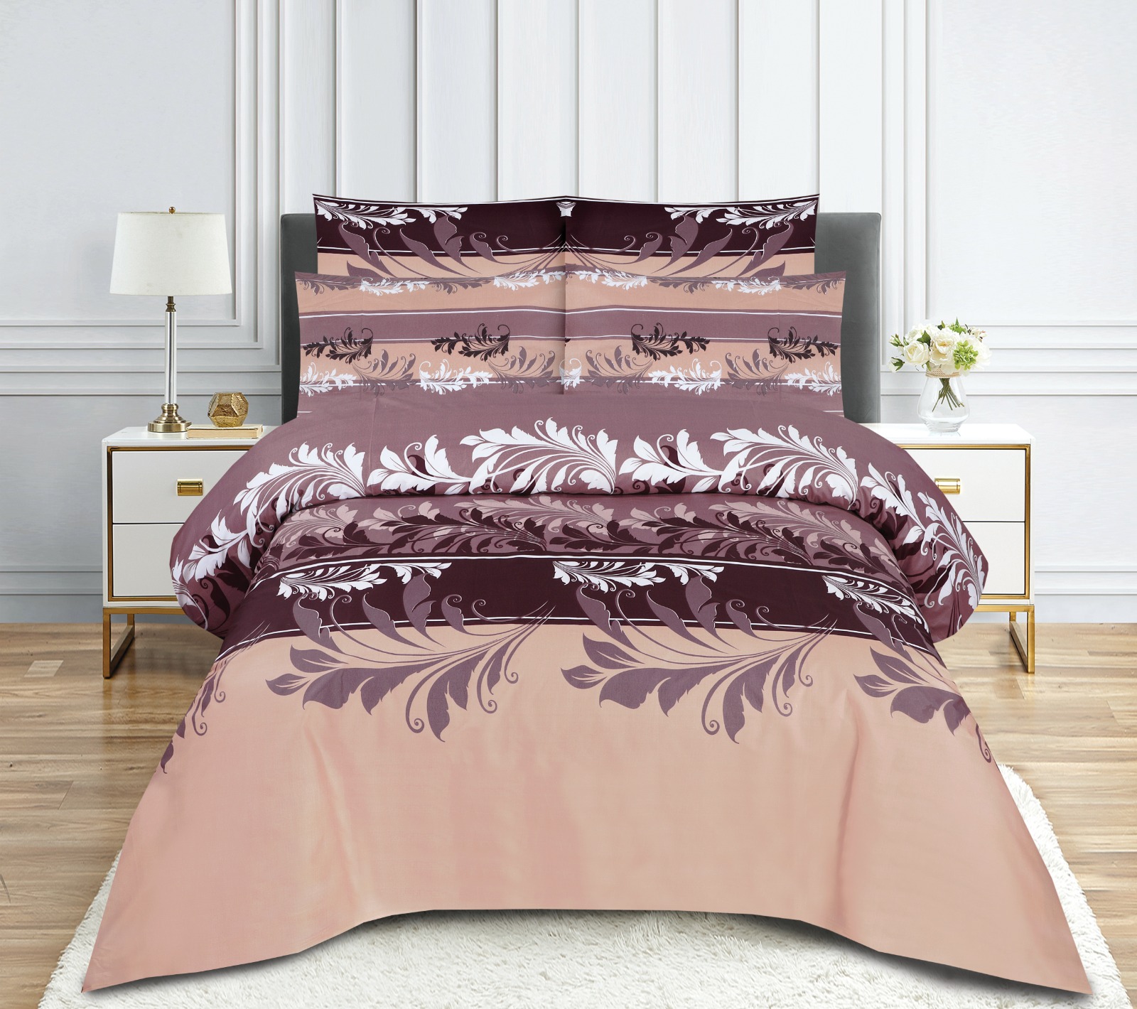 KHADDI – King Cotton Bed Sheet Set 3 Pcs (Design BZF – 340)