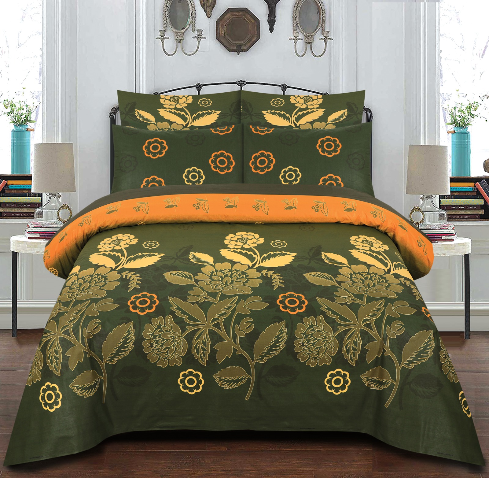 Gul Ahmed – King Cotton Bed Sheet Set 3 Pcs (Design BZF – 338)