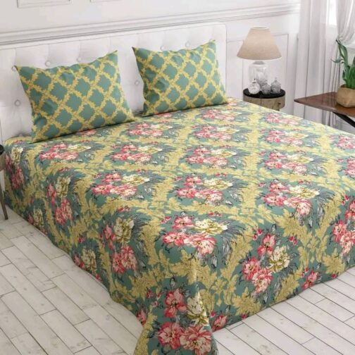 Gul Ahmed - King Cotton Bed Sheet Set 3 Pcs (Design BZF - 350)