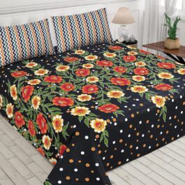 Gul Ahmed – King Cotton Bed Sheet Set 3 Pcs (Design BZF – 349)