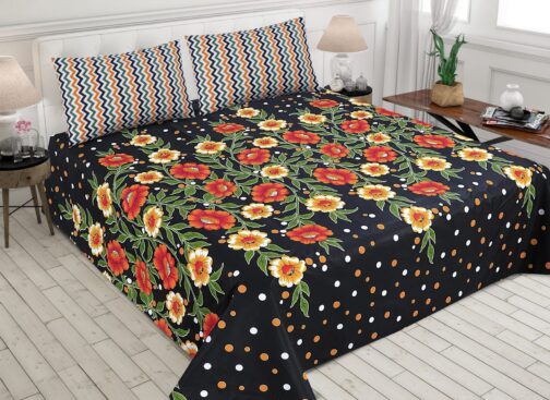 Gul Ahmed - King Cotton Bed Sheet Set 3 Pcs (Design BZF - 349)