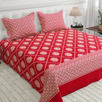 Gul Ahmed – King Cotton Bed Sheet Set 3 Pcs (Design BZF – 374)