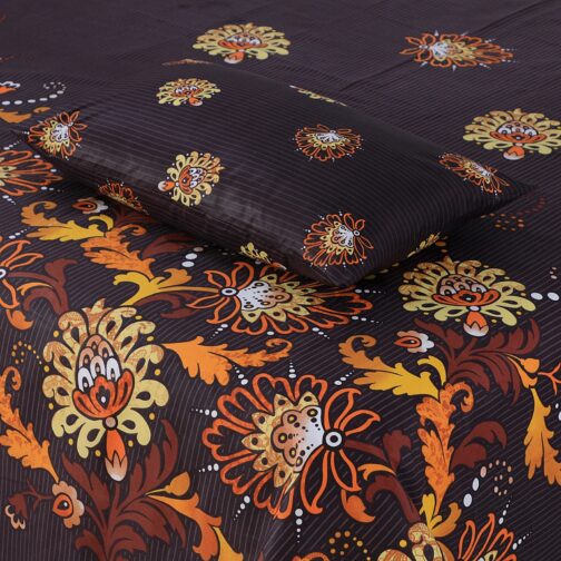 Gul Ahmed - King Cotton Bed Sheet Set 3 Pcs (Design BZF - 381) - Image 2