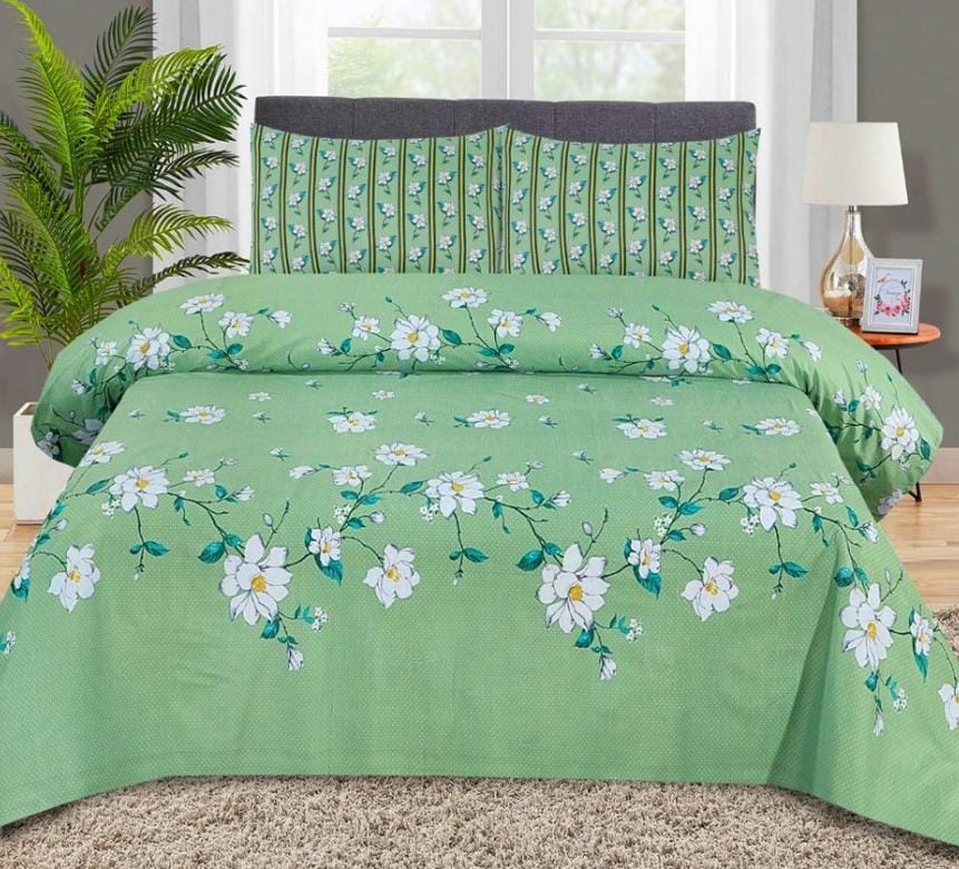 Gul Ahmed – King Cotton Bed Sheet Set 3 Pcs (Design BZF – 366)