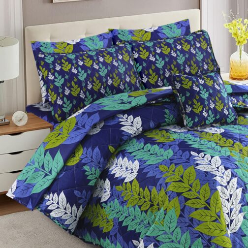 King Size Cotton Comforter Set (7 Pcs) {Design SJC - 1142} - Image 2
