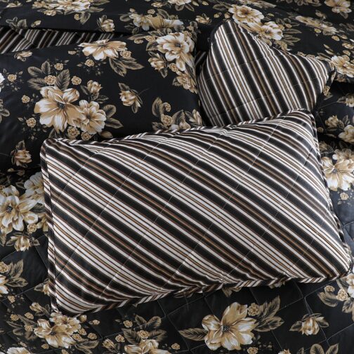 King Size Cotton Comforter Set (7 Pcs) {Design SJC - 1143} - Image 3