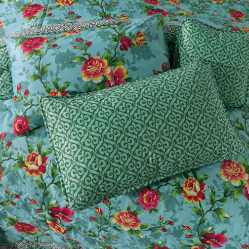 King Size Cotton Comforter Set (7 Pcs) {Design SJC - 1140} - Image 2