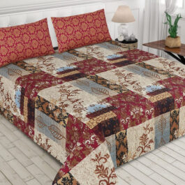 Gul Ahmed – King Cotton Bed Sheet Set 3 Pcs (Design BZF – 352)