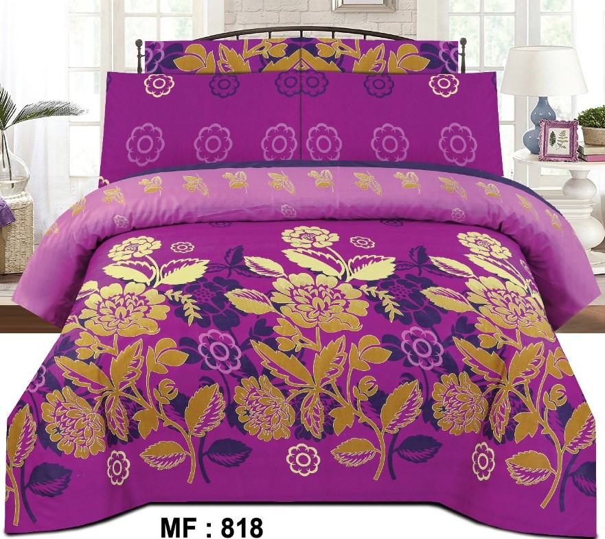 Gul Ahmed – King Cotton Bed Sheet Set 3 Pcs (Design BZF – 399)