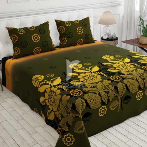Gul Ahmed - King Cotton Bed Sheet Set 3 Pcs (Design BZF - 390)