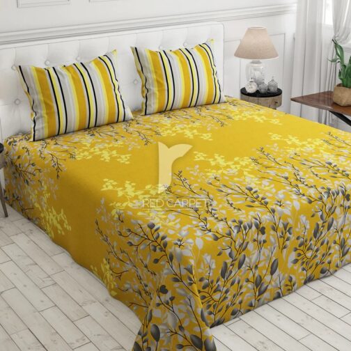 Gul Ahmed - King Cotton Bed Sheet Set 3 Pcs (Design BZF - 388)