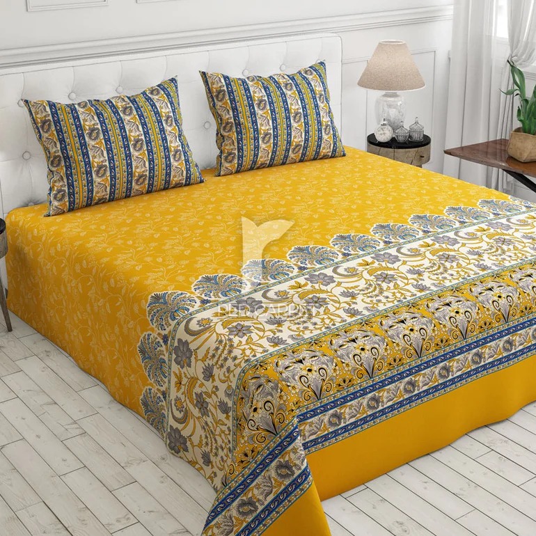 Gul Ahmed – King Cotton Bed Sheet Set 3 Pcs (Design BZF – 384)