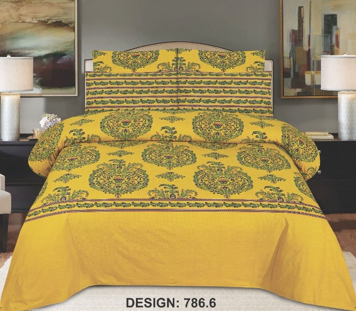 Gul Ahmed – King Cotton Bed Sheet Set 3 Pcs (Design BZF – 394)