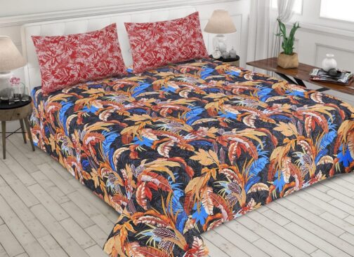 Gul Ahmed - King Cotton Bed Sheet Set 3 Pcs (Design BZF - 407)