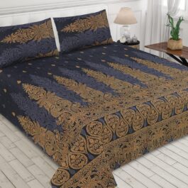 Gul Ahmed – King Cotton Bed Sheet Set 3 Pcs (Design BZF – 410)