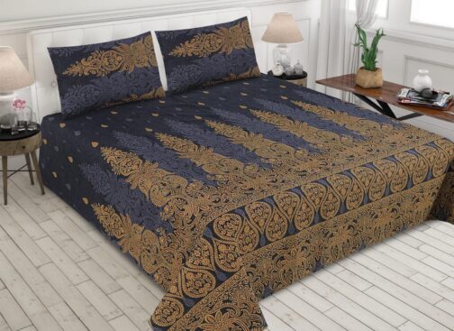 Gul Ahmed - King Cotton Bed Sheet Set 3 Pcs (Design BZF - 410)