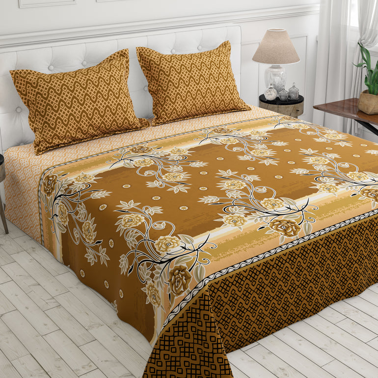 Gul Ahmed – King Cotton Bed Sheet Set 3 Pcs (Design BZF – 456)