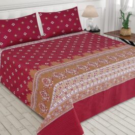 Gul Ahmed – King Cotton Bed Sheet Set 3 Pcs (Design BZF – 445)