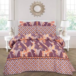 Gul Ahmed – King Cotton Bed Sheet Set 3 Pcs (Design BZF – 450)