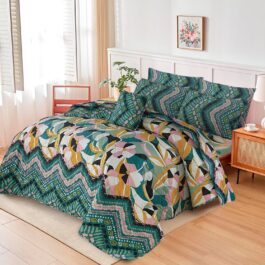 King Size Cotton Comforter Set (7 Pcs) {Design SJC – 1147}