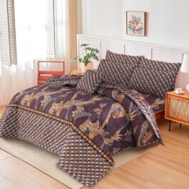 King Size Cotton Comforter Set (7 Pcs) {Design SJC – 1146}
