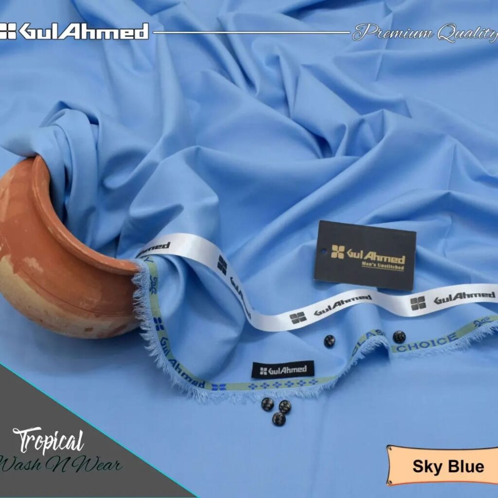 Gul Ahmad Wash-N-Wear Fabric (Design SJ-2610)