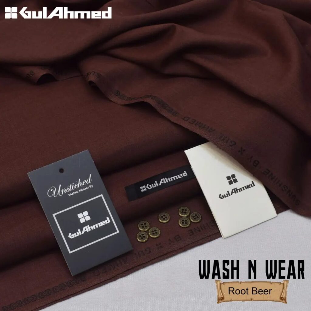 Gul Ahmad Wash-N-Wear Fabric (Design SJ-2612)