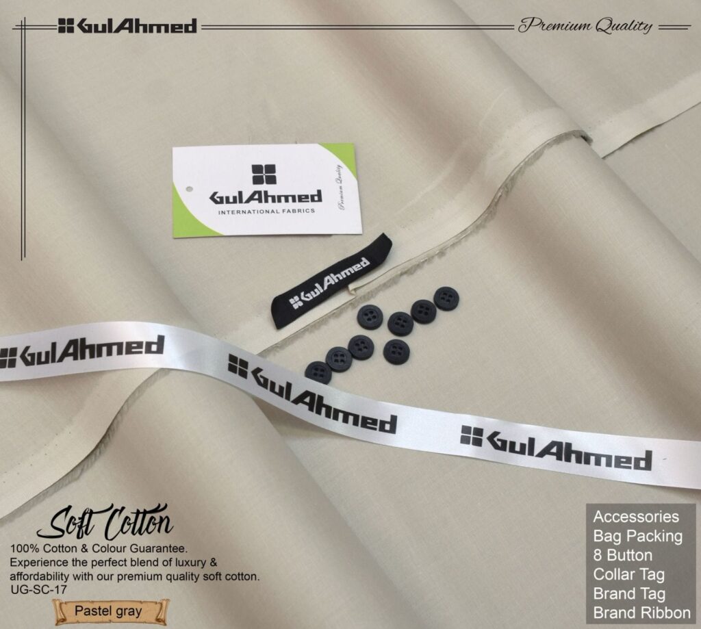 Gul Ahmad Wash-N-Wear Fabric (Design SJ-2627)