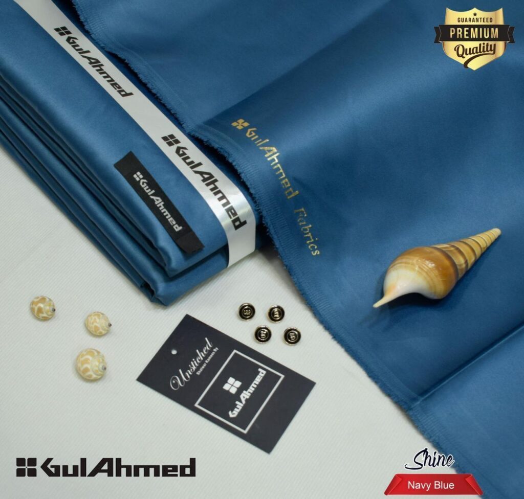 Gul Ahmad Wash-N-Wear Fabric (Design SJ-2638)