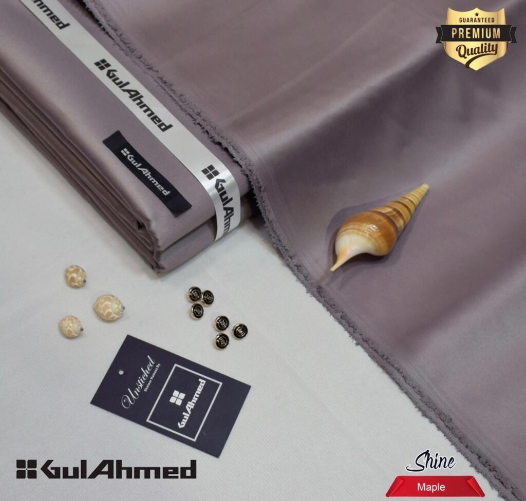 Gul Ahmad Wash-N-Wear Fabric (Design SJ-2647)