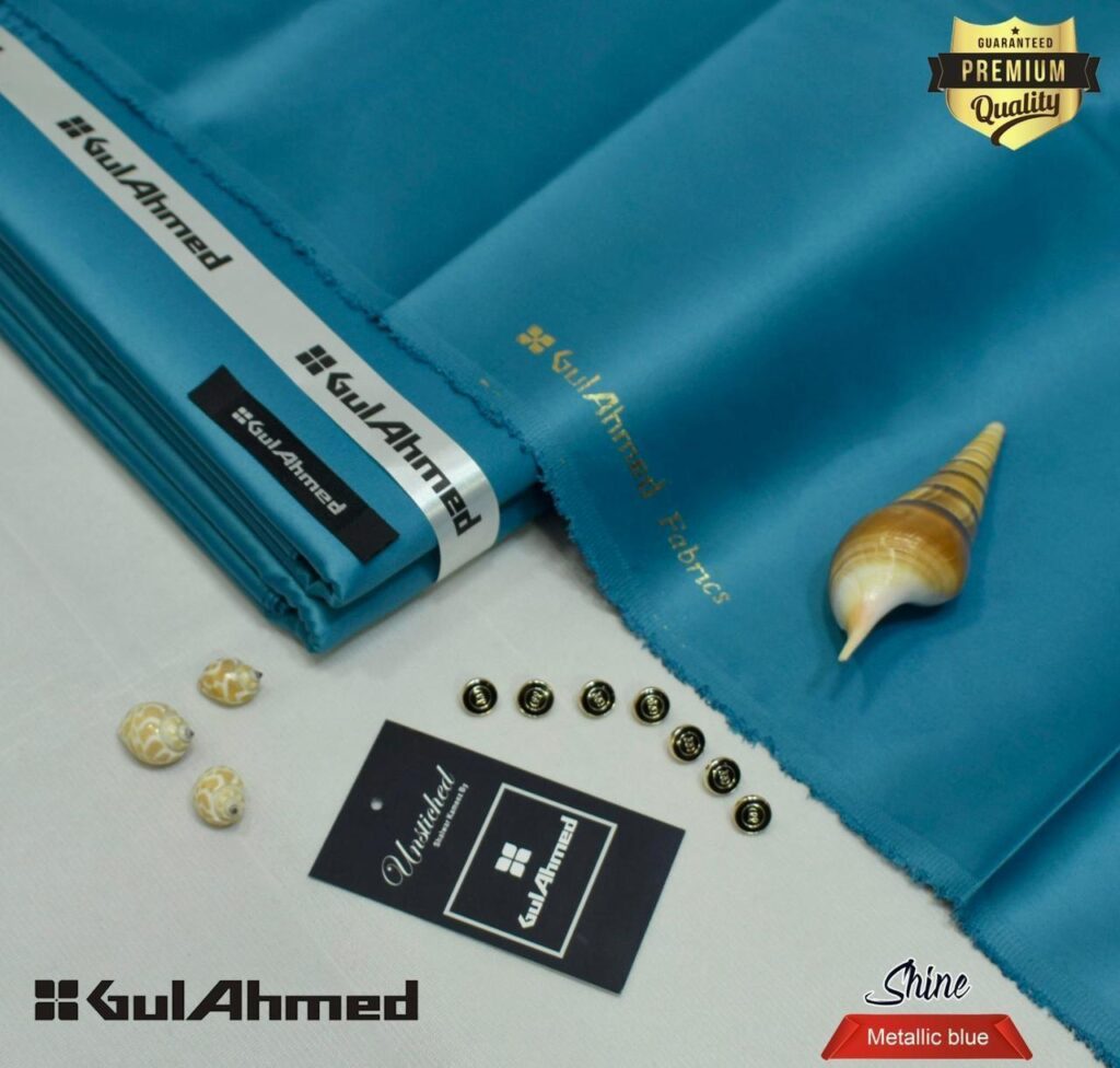 Gul Ahmad Wash-N-Wear Fabric (Design SJ-2654)