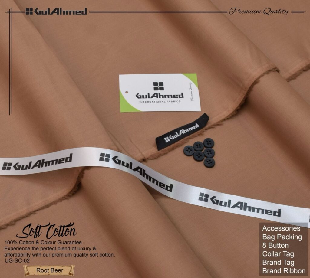 Gul Ahmad Wash-N-Wear Fabric (Design SJ-2657)