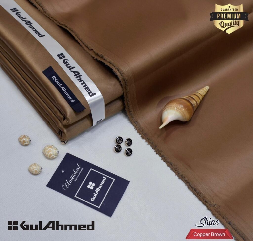 Gul Ahmad Wash-N-Wear Fabric (Design SJ-2661)