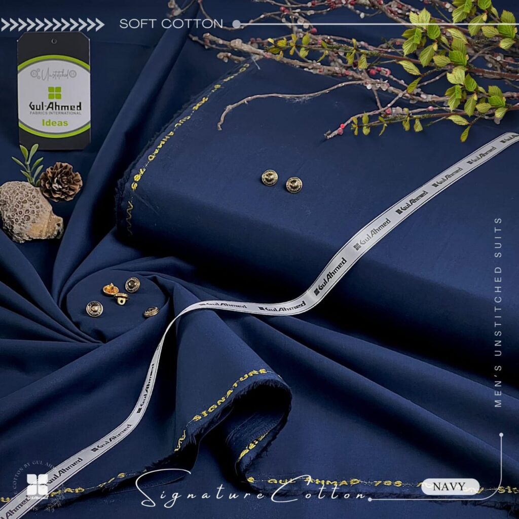 Gul Ahmad Wash-N-Wear Fabric (Design SJ-2664)