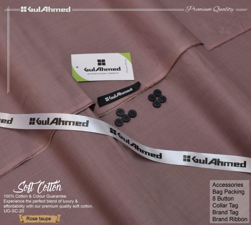 Gul Ahmad Wash-N-Wear Fabric (Design SJ-2665)