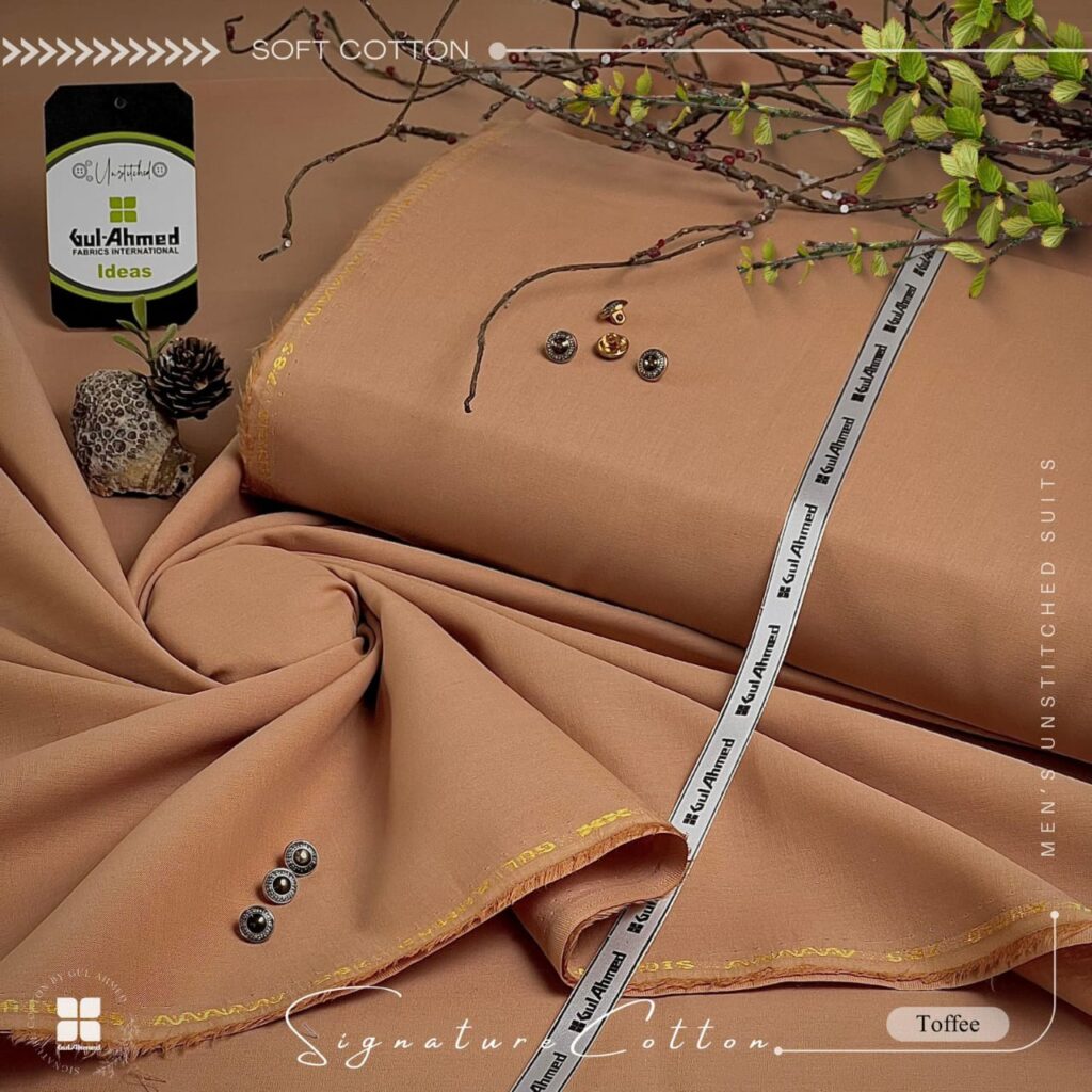 Gul Ahmad Wash-N-Wear Fabric (Design SJ-2670)