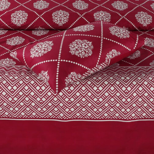Gul Ahmed - King Cotton Bed Sheet Set 3 Pcs (Design BZF - 470) - Image 2