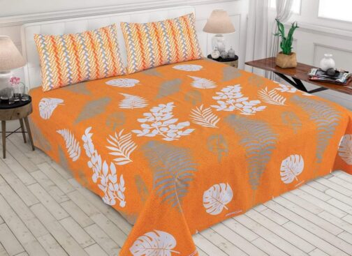 Gul Ahmed - King Cotton Bed Sheet Set 3 Pcs (Design BZF - 465)