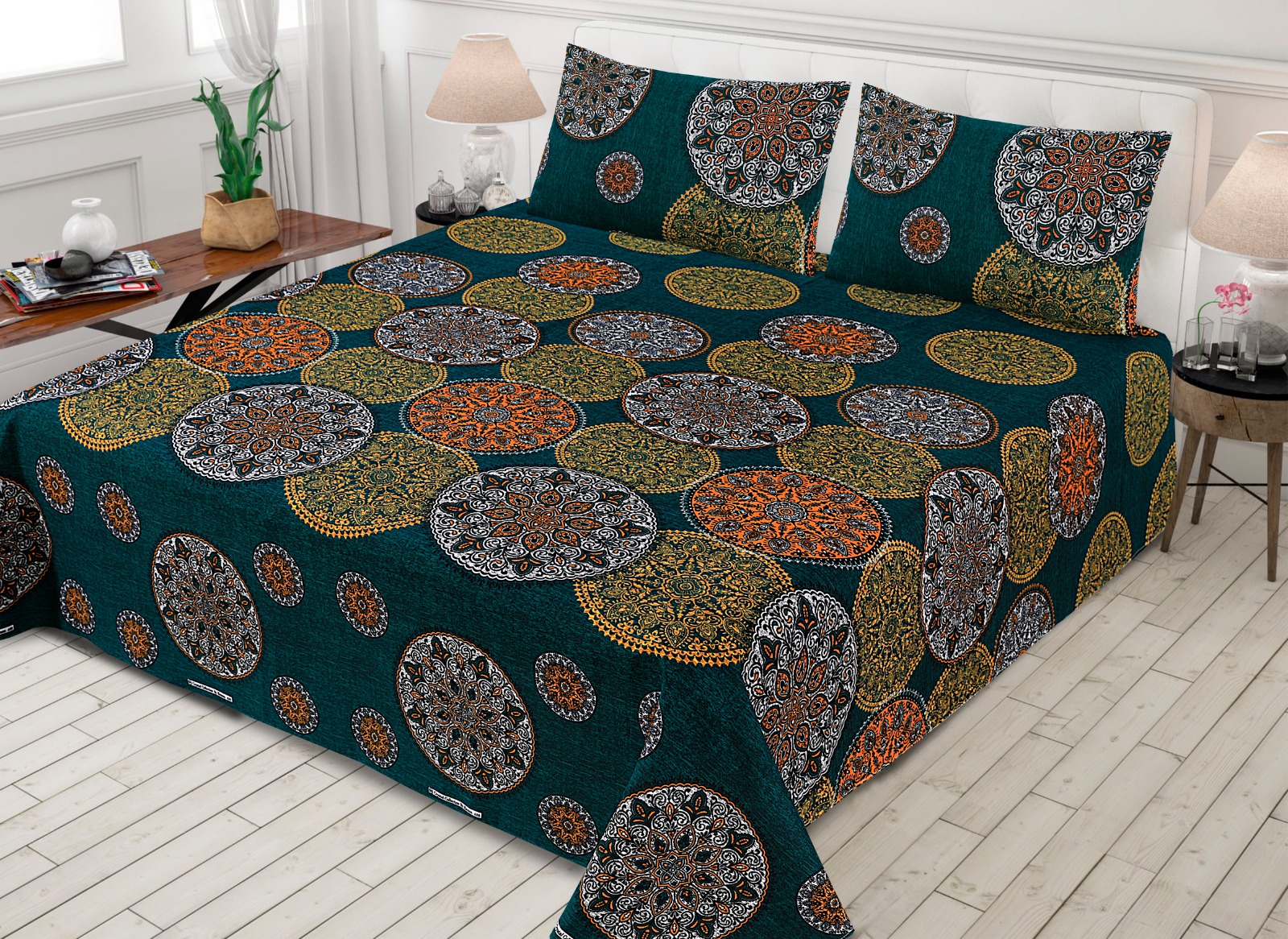 Crystal Cotton (Cotton Satin) – Bedsheet Set [Design BS-3702]